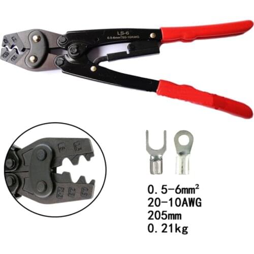 High quality Strength-saving Terminal Crimping Tool LS-6 for crimping 0.5-6mm2 Cable lugs crimper