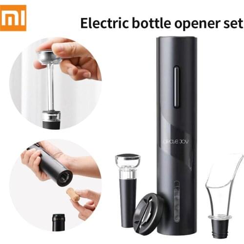 Xiaomi Circle Joy 4 in 1 Electric Red Wine Opener Set Pull-out Wine Bottle Stopper Wine Pourer Decanter Foil Cutter 5 in 1 Kit