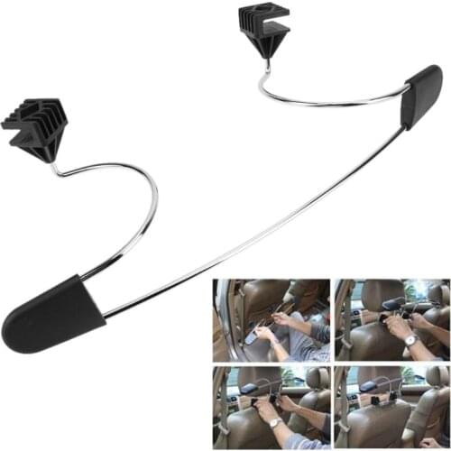1Pcs Car Clothes Rack Car Hanger Clothe Rack Headrest Seat Metal Stainless Coat Hanger Clothes Jacket Suit Shirts Holder