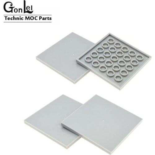 20Pcs/Lot TECHNIC /Mechanical MOC Brick Flat Tile 6x6 Educational DIY Classic Building Block Assemble Particles Compatible 10202