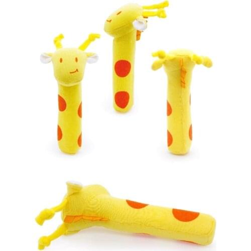 60% Hot Sale Baby Cartoon Panda Animal Baby Hand Grip BB Stick Rattle Squeaker Education Toy Gift Developmental Toy