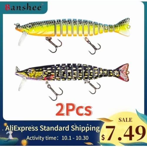 Banshee 2Pcs Sinking Swimbait For Trolling/Pike 13 Multi Jointed Swimbait Set Wobblers Fishing Lure Hard Bait Artificial Cranks