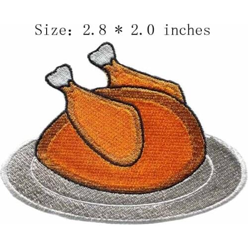 Big chicken 2.8"wide embroidery for apliques de cabelo/shakhtar donetsk/padded appliques