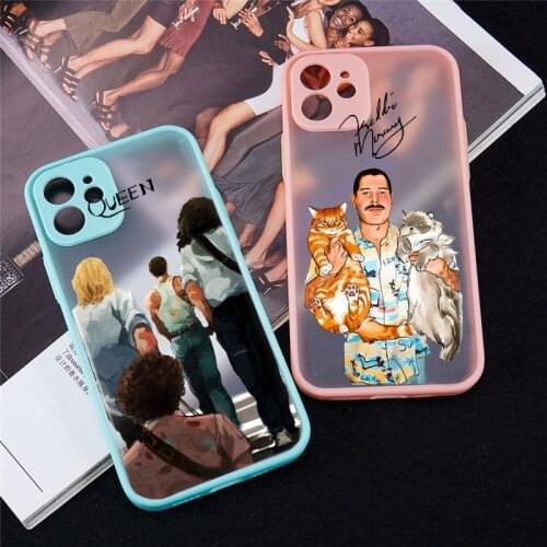Phone Case Shell for IPhone 12 11 Pro Max 8 7 6 Plus XR X XS MAX Soft Cover queen freddie mercury Back Funda Coque