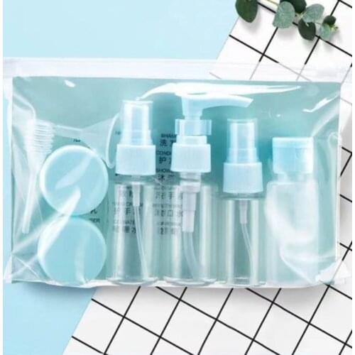 11pcs/Set Travel Mini Makeup Cosmetic Face Cream Bottles Plastic Transparent Empty Make Up Container Travel Accessories
