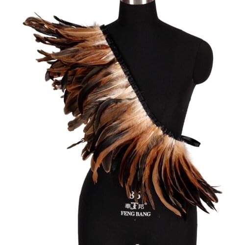 Harajuku Feather Top Cage Shoulder Bondage Belt Adjust Body Cage Feather Body Harness Belt Ribbon Strappy Goth Rave Dance Wear