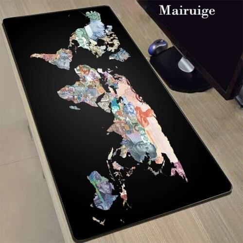 Mairuige World Map Anime Gaming Mouse Pad 400x900mm XXL Large Computer Office Mausepad Natural Rubber Desk Keyboard Mat for CSGO