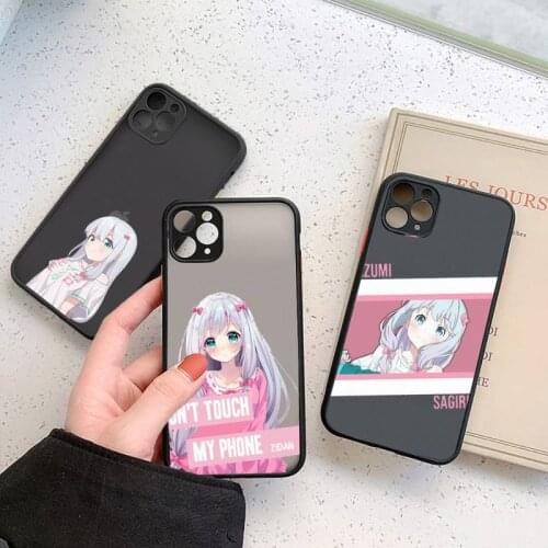Anime eromangasensei cute girl Phone Case For iPhone 12 11 Mini Pro XR XS Max 7 8 Plus X Matte transparent cover