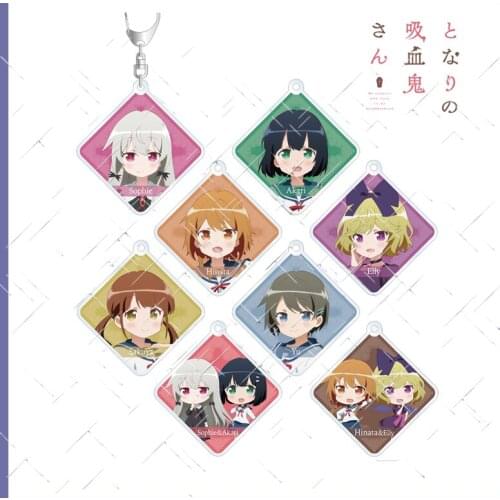 Anime Ms. vampire who lives in my Neighbourhood Sofy Twilight Acrylic Square Keychain Pendant Bag Charm Keyring Decorate Gifts