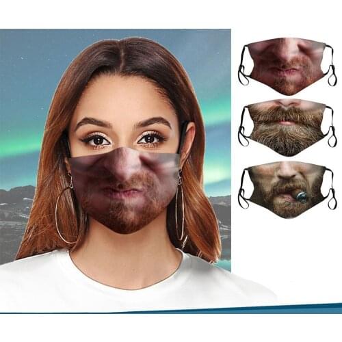 Unisex Reusable Dustproof Mask Windproof Pollution Printed Pattern Mask Mascarilla Reutilizable Tapabocas Halloween Cosplay Mask