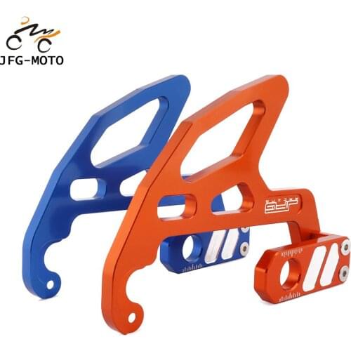 Motorcycle Aluminum Rear Brake Disc Guard Chain Adjuster Axle For KTM Freeride 250R 350 SXS85 SX85 For Husqvarna TC85 2014-2017