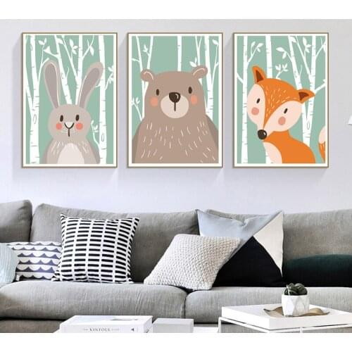 Cartoon Animal Diamond Embroidery 5D DIY Diamond Painting Christmas Fox Rabbit Deer Bear Cross Stitch Full Rhinestone Mosaic