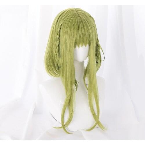 Nanamine Sakura Wigs Toilet Bound Hanako Kun Cosplay Women 45cm Green Heat Resistant Synthetic Hair Anime Cosplay Wig + Wig Cap