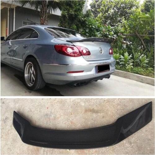 Rear Carbon Fiber Car Rear Trunk Lip Spoiler Wing Fits For Toyota For Volkswagen CC 2009-2017