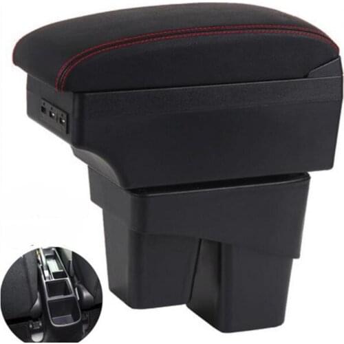 For Fit Jazz 3rd generation Armrest box central Store content box with USB interface