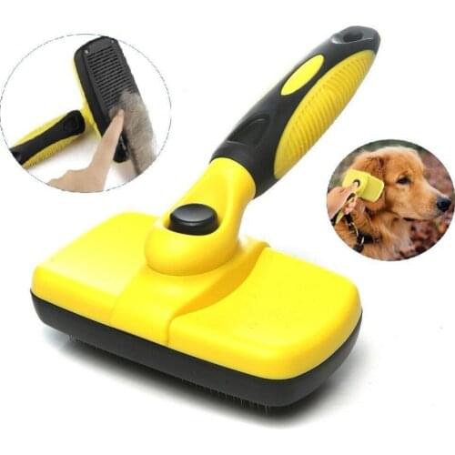 2020 High Quality Pet Comb Stainless Steel Needle Comb Automatic Hair Removal Hair Removal Comb For Dogs Cats Grooming Tool