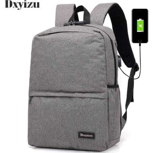 Canvas Backpacks Men Large Capacity USB Charger Notebook Bags Coded Lock Anti Theft Business Neutral Backpack Travel School Bag
