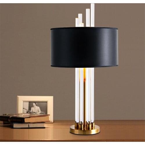 Nordic Modern Glass Bar Table Lamps Study Tabletop Decor Lamp Living Room Hotel Bedside Table Lights Designer Luxury Fixtures
