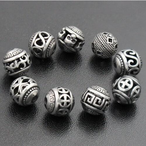 Vintage Hollow Bead Fit Original Charm Bead 2.0mm Hole 316l Stainless Steel Bracelet DIY Jewelry Making Gift