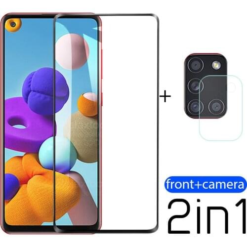 2in1 protective glass for samsung Galaxy a21s camera lens screen protector for samsung galax a21 s a 21 s 21s safty glass