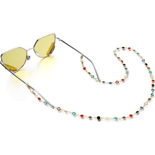 Colored Beaded And Crystal String For Glasses, Womens Accessory Gift String For Sunglasses