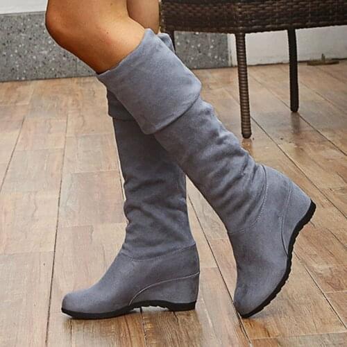 Winter Over The Knee Boots Women Stretch Fabric Thigh High Sexy Woman Shoes Long Bota Feminina zapatos de mujer 2020
