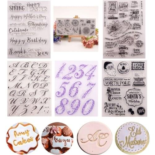 1pc Cake Cookie Stamp Mold Alphabet Fondant Cake Decorating Tools Seal Fondant Sugar DIY Embosser Manual Stamp