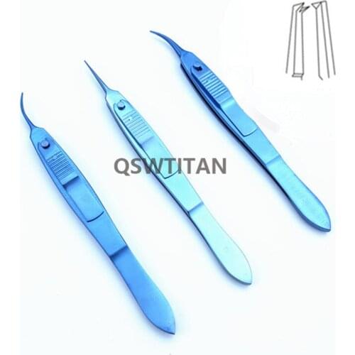 1pcs New Ophthalmic Fixation Forceps With Lock Ophthalmic Surgical Instruments