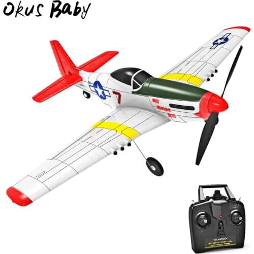 2020 Eachine Mini P-51D EPP 400mm Wingspan 2.4G 6-Axis Electric RC Airplane Trainer Fight Time Fixed Wing RTF for Beginner