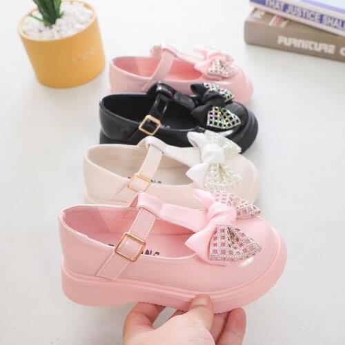 2021 New Design Spring Girls Leather Shoes Flowers Shoes for Girls Baby Infant Children Sandals Party Toddler Shoes Girl C1021