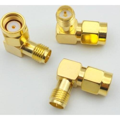 300pcs lot RP-SMA male jack center to RP-SMA female right angle adapter connectors Selling