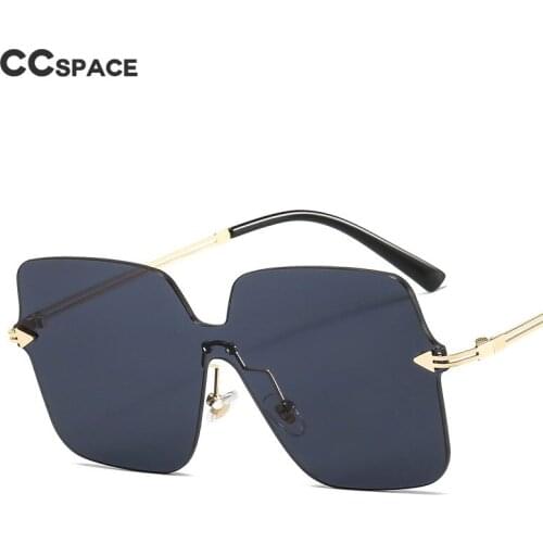 46658 Oversized Sunglasses Rimless One Lens Fashion Men Women Shades UV400 Vintage Glasses