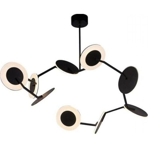Post-Modern Art Style Acrylic Acrylic Black Chandelier 6 / 9 Head For Villa Living Room Dining Room Bedroom Showroom Club