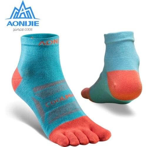 AONIJIE 3Pairs/Set Breathable Five Toe Socks Ultralight Low Cut Athletic Quarter Socks For Outdoor Sports Trail Running Cycling