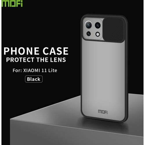 MOFi for Xiaomi Mi 11 5G Camera Lens Protection Phone Case on For Xiaomi Mi 11 Lite 5G Color Soft Back Cover