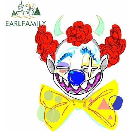 EARLFAMILY 13cm x 10.2cm for Clown Car Stickers Scratch-proof Window Trunk Personality Styling Decal Graphics for Silhouette