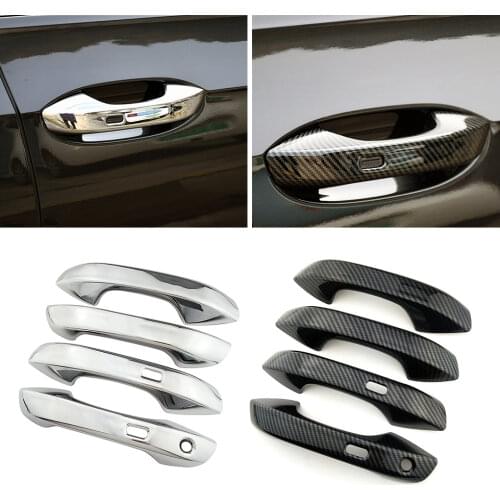 For Volkswagen VW Golf 8 MK8 2020 2021 Carbon Fiber Color Modify Chrome Door Handle Cover Trim Protection Sticker