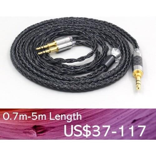 LN007415 16 Core 7N OCC Black Braided Earphone Cable For OLLO Audio S4 MIXING S4R Recording S4X Reference HPS Headphone
