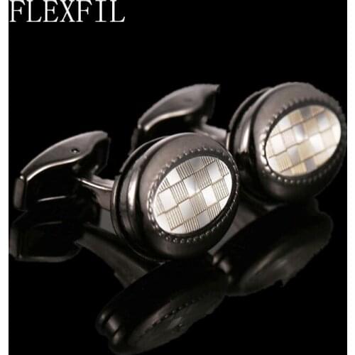 FLEXFIL Jewelry Fashion shirt cufflink for mens Brand cuff button cuff link High Quality Wedding male abotoaduras Free Shipping