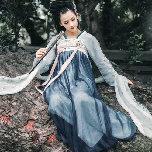 Hanfu National Costume Ancient Chinese Costume Traditional Hanfu Fairy Dress Women Hanfu Clothes Lady Chinese Stage Wear DWY1168