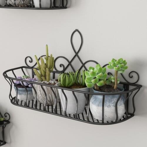 New Hanging Balcony Flower Pot Brackets Holder Box Stand Rack Railing Shelf Ornaments Flower Rack Iron Stand Plant Garden Hangin