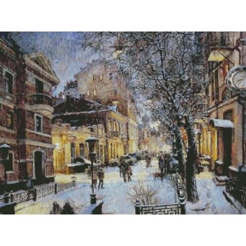 Oneroom,Needlework,Embroidery,DIY Animal Painting,Cross stitch,kits,14ct venice night snowing Cross-stitch,Sets Embroidery