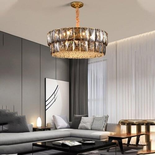 Bedroom Living Dining Room Indoor Lighting Pendant Lights Modern Luxury Crystal Lamp Hotel Villa Led Hanging Light Fixture Decor