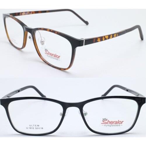 Retaillsale 1812 square shape full-rim with silicone nose pad ultra lightweight ULTEM prescription glasses frames free shipping