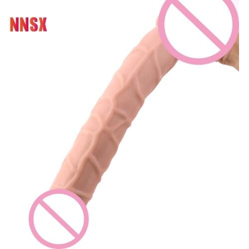 NNSX Super Long Huge Dildo Big Large realistic penis for women men wine red anal sex toys lifelike shape masturbation product