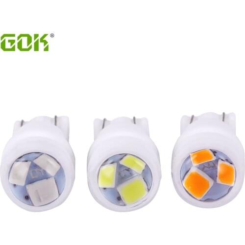 10pcs Auto led t10 bulb 3 smd 2835 T10 Ceramic LED Car Turn Signal Lamp License Plate Light Reading Light Car Light Assembly