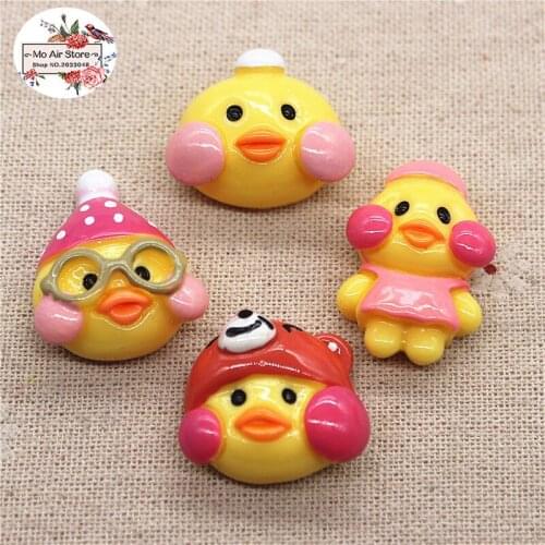 10pcs resin Cartoon kawaii duck flatback cabochon for Hair Bow Center, scrapbook,DIY craft