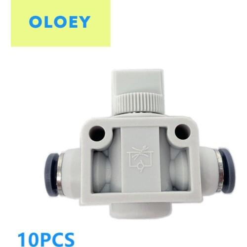 10PCS PHV Finger valve OD:4 6 8 10 12mm pneumatic connector Airtac tpye push tube accessories