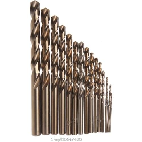 15Pcs High Speed Steel M35 HSS Cobalt Twist Drill Bit Set 1.5-10mm Power Tools O15 20 Dropship