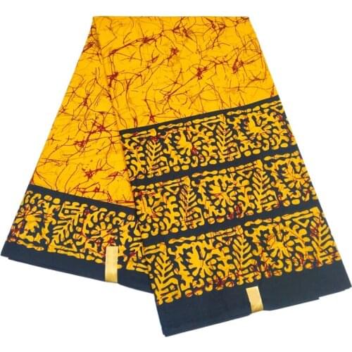 2020 Modern High Quality African Pagne Guaranteed Real Nederlands Wax Print Fabric For Women Party Dresses 100% Polyester 6Yards